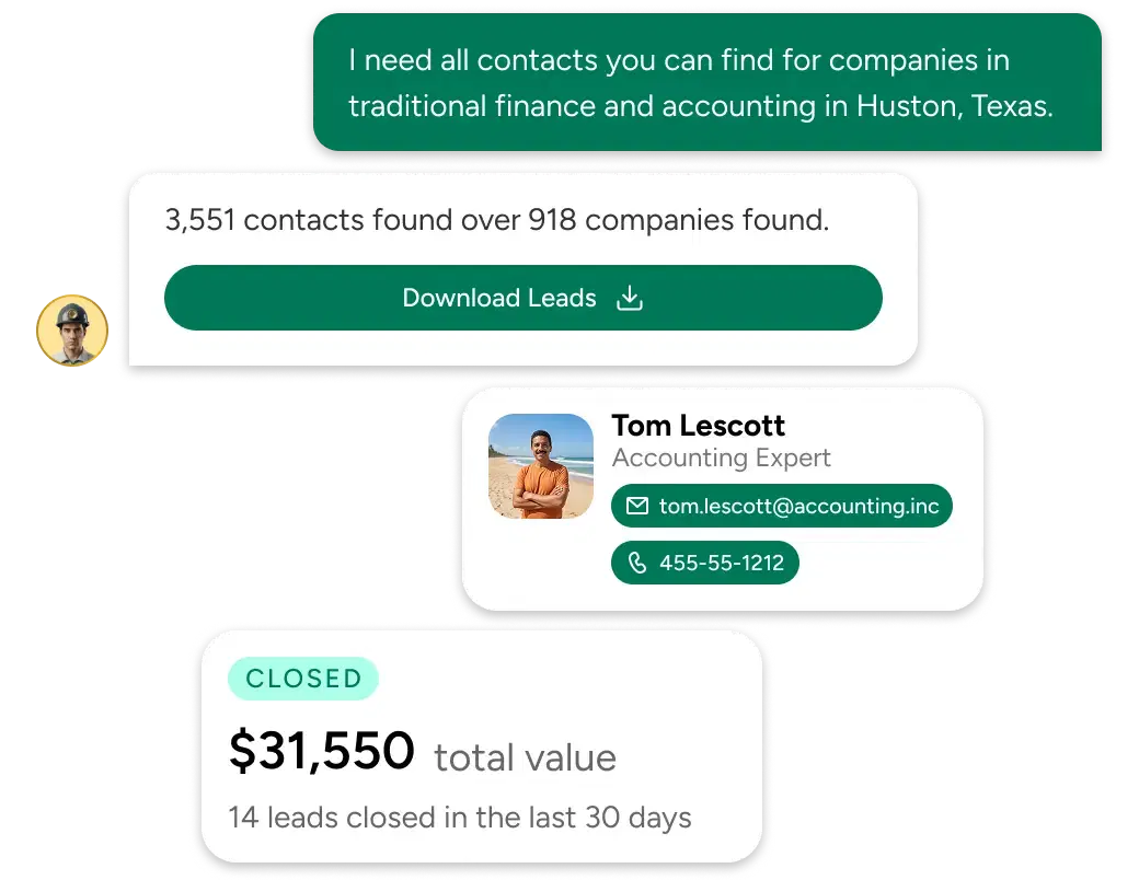 Spona chat finding contacts and closing leads for your start-up